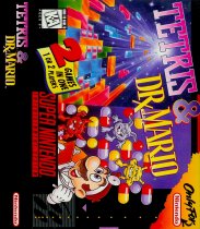 Tetris & Dr. Mario Game Only Super Nintendo SNES 2 games in one 1 or 2  players